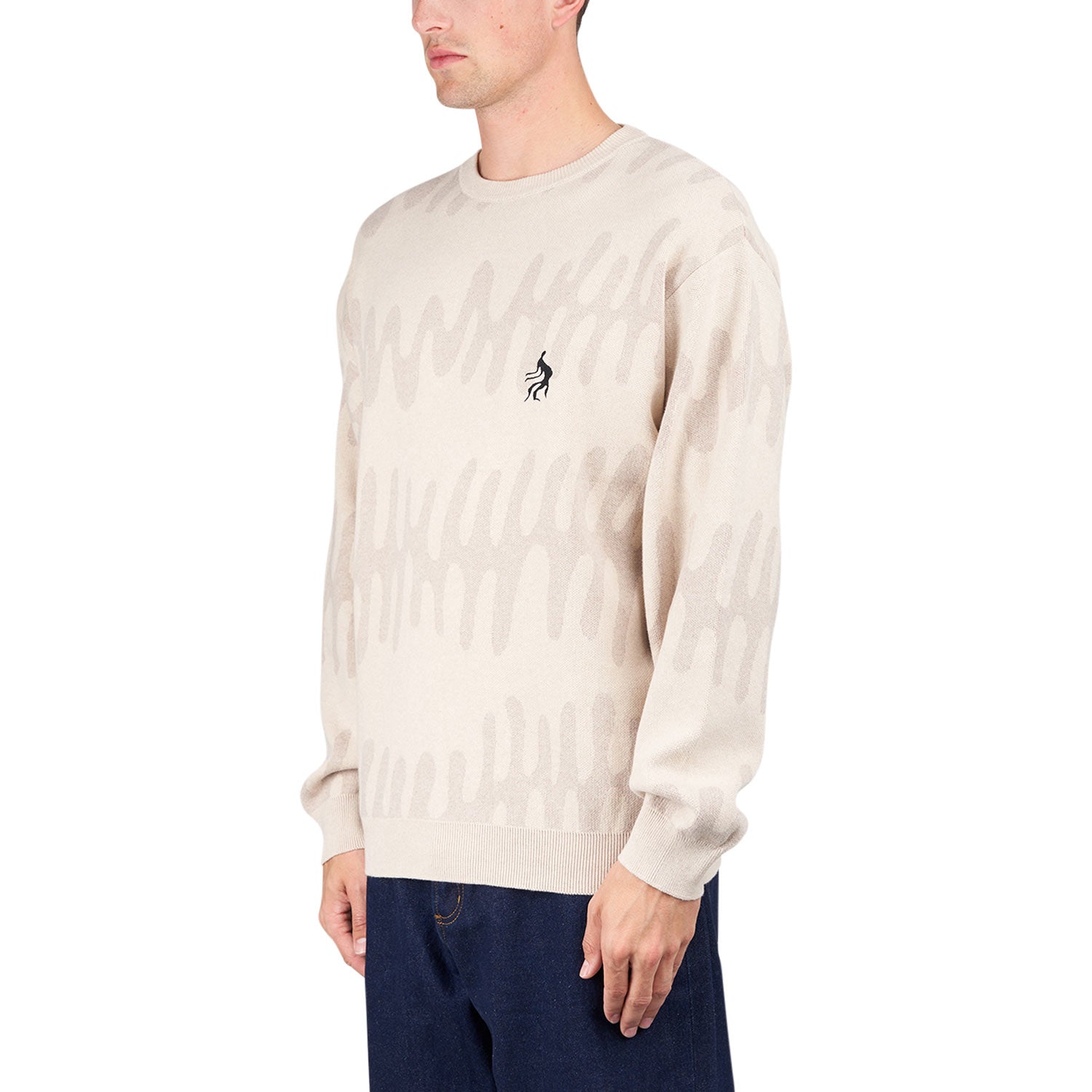 by Parra Static Stalker Knitted Pullover (Beige) - Allike Store