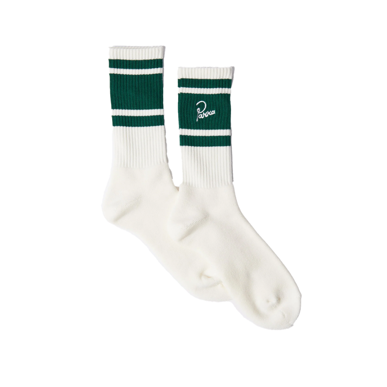 by Parra Signature Striped Crew Socks (Weiss / Grün) - Allike Store