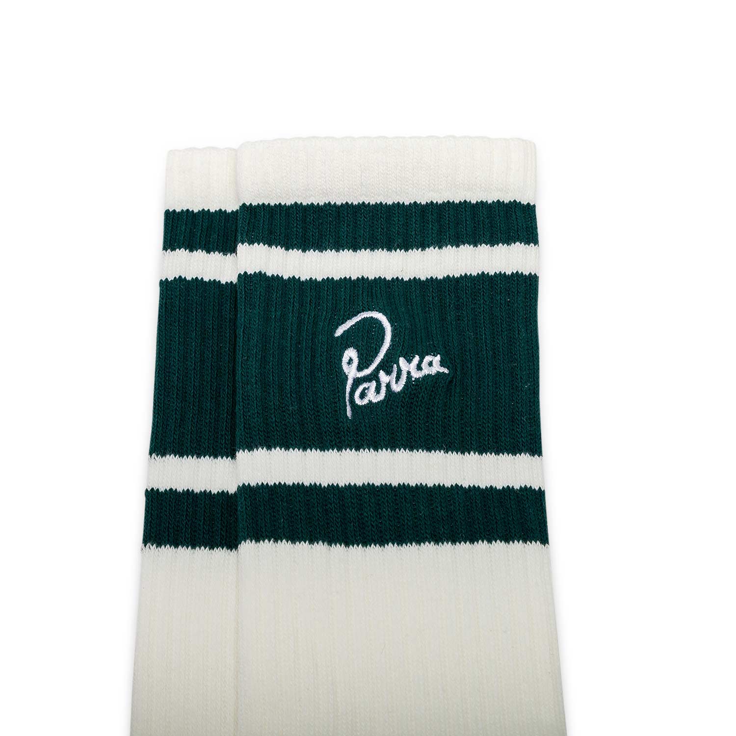 by Parra Signature Striped Crew Socks (Weiss / Grün) - Allike Store