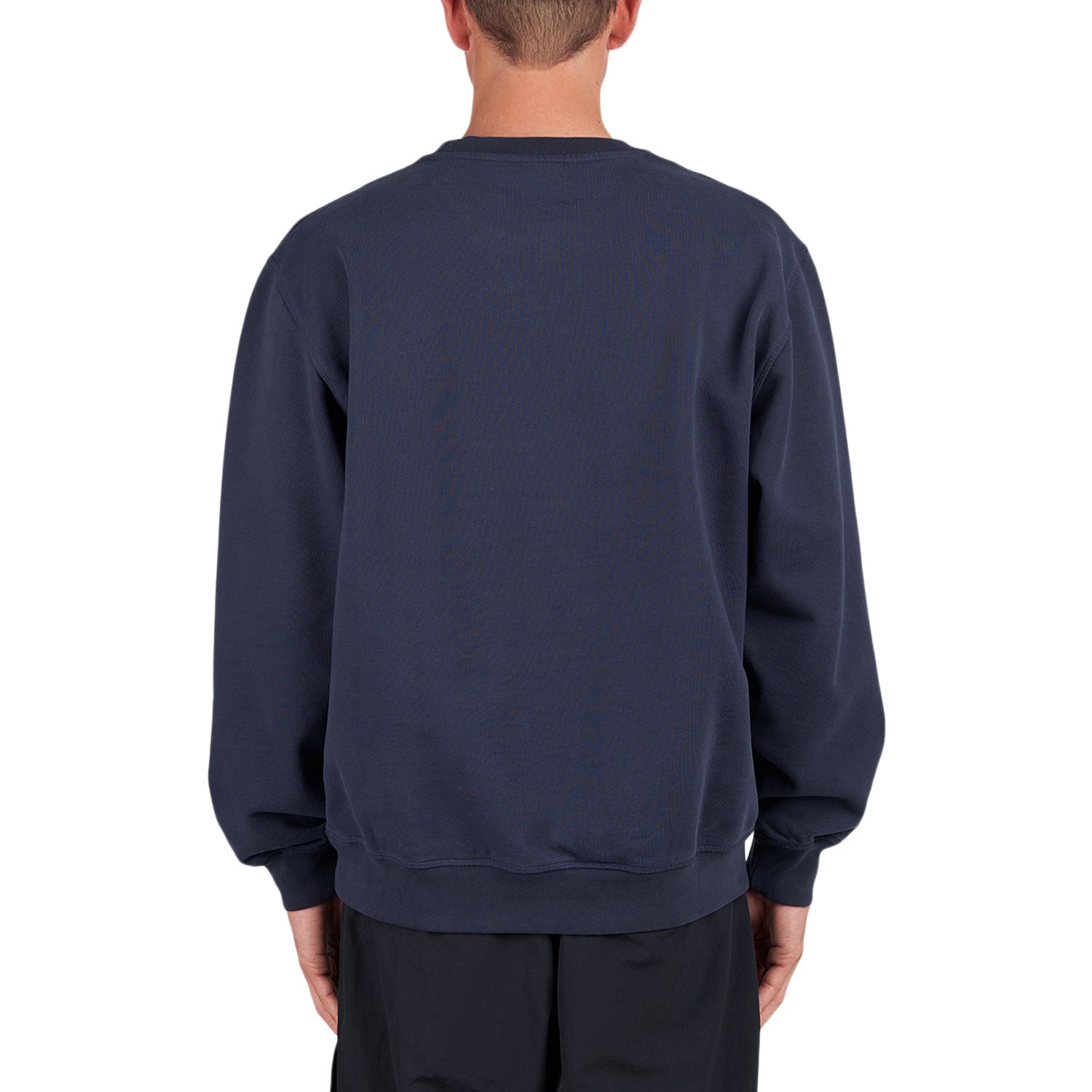 by Parra Water Wave Logo Crew Neck Sweatshirt (Navy) - Allike Store