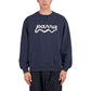 by Parra Water Wave Logo Crew Neck Sweatshirt (Navy) - Allike Store