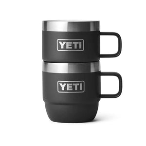 Yeti Rambler 6oz Stackable Mugs (Schwarz / Silber)  - Allike Store