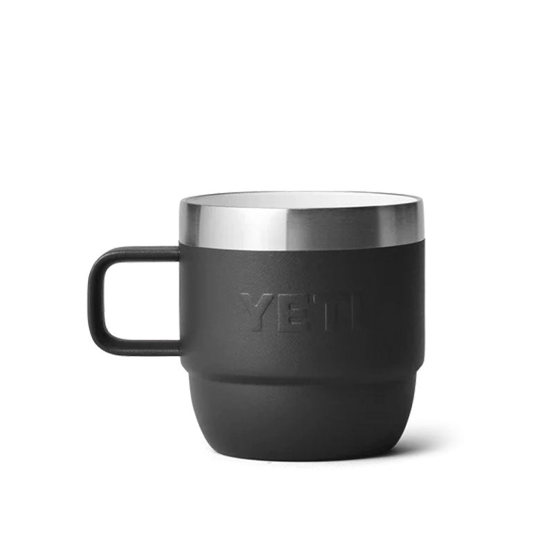 Yeti Rambler 6oz Stackable Mugs (Schwarz / Silber)  - Allike Store