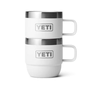 Yeti Rambler 6oz Stackable Mugs (Weiß / Silber)  - Allike Store