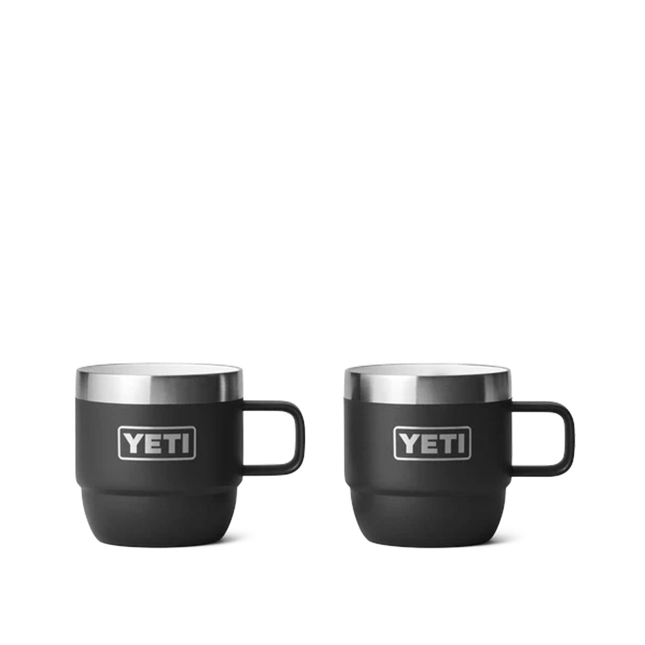 Yeti Rambler 6oz Stackable Mugs (Schwarz / Silber) - Allike Store