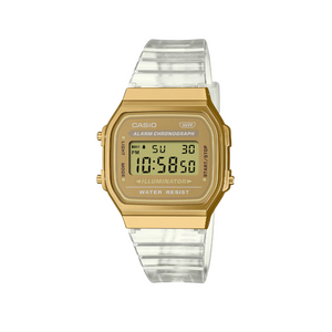 Casio A168XESG-9A (Transparent / Gold)  - Allike Store