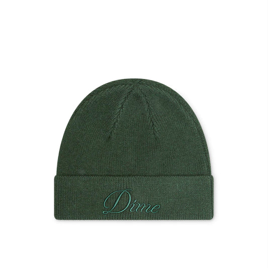 Dime Cursive Wool Fold Beanie (Green)