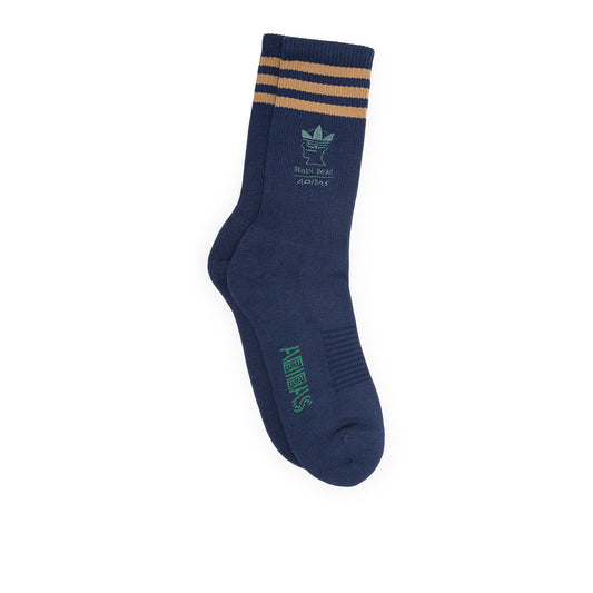 adidas x Brain Dead Socken (Navy / Braun) - Allike Store