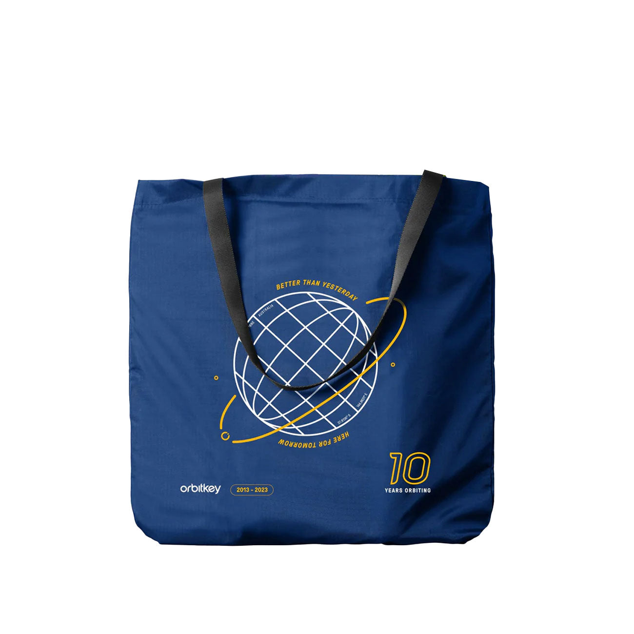 Orbitkey Foldable Tote Bag "10 Year Anniversary" (Blau)  - Allike Store