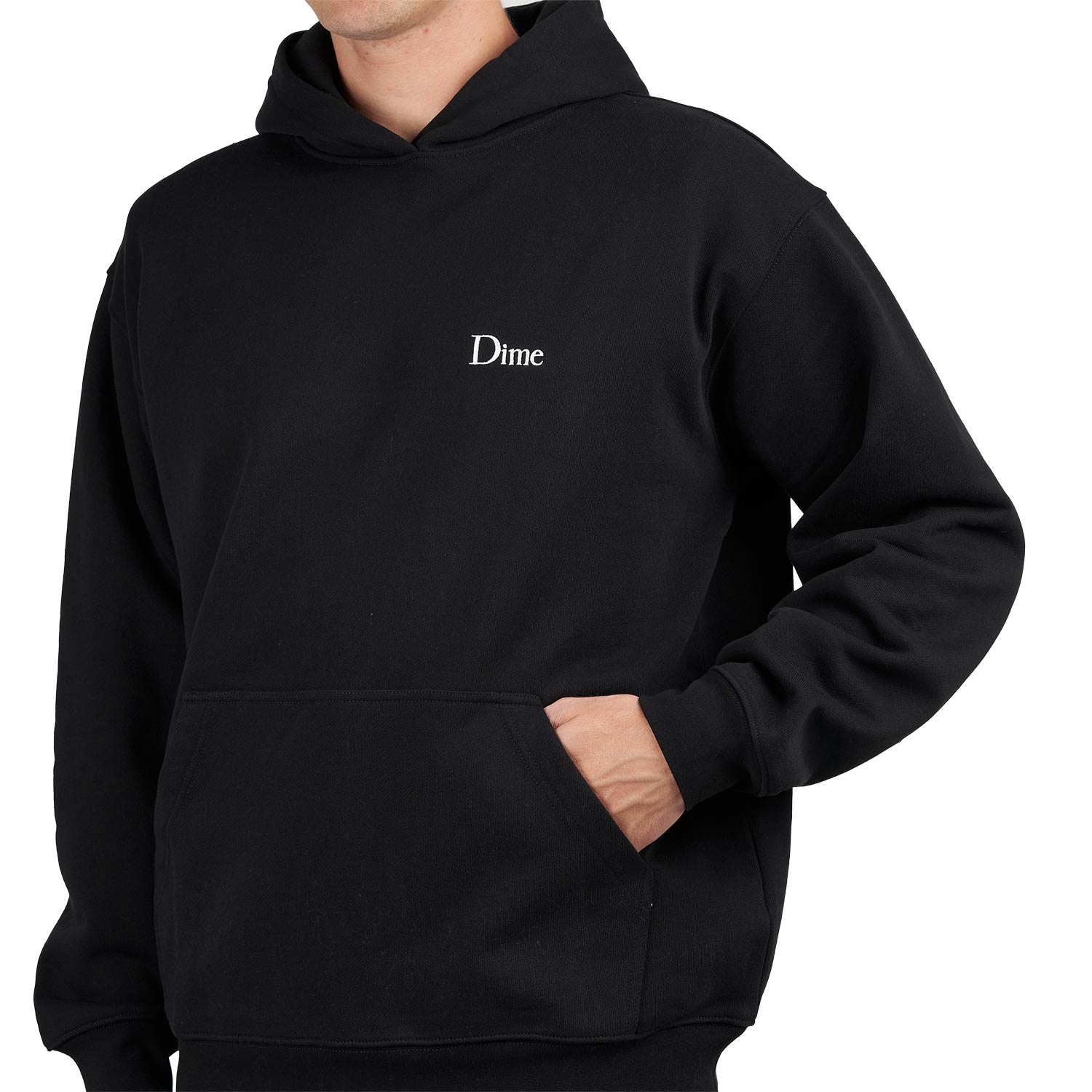 Dime Classic Small Logo Hoodie (Schwarz)  - Allike Store