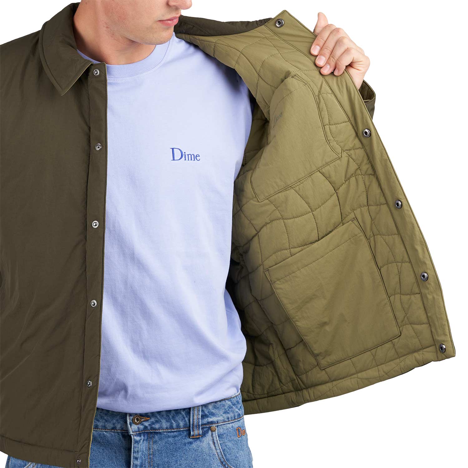 Dime Reversible Insulated Jacket (Oliv / Beige)  - Allike Store