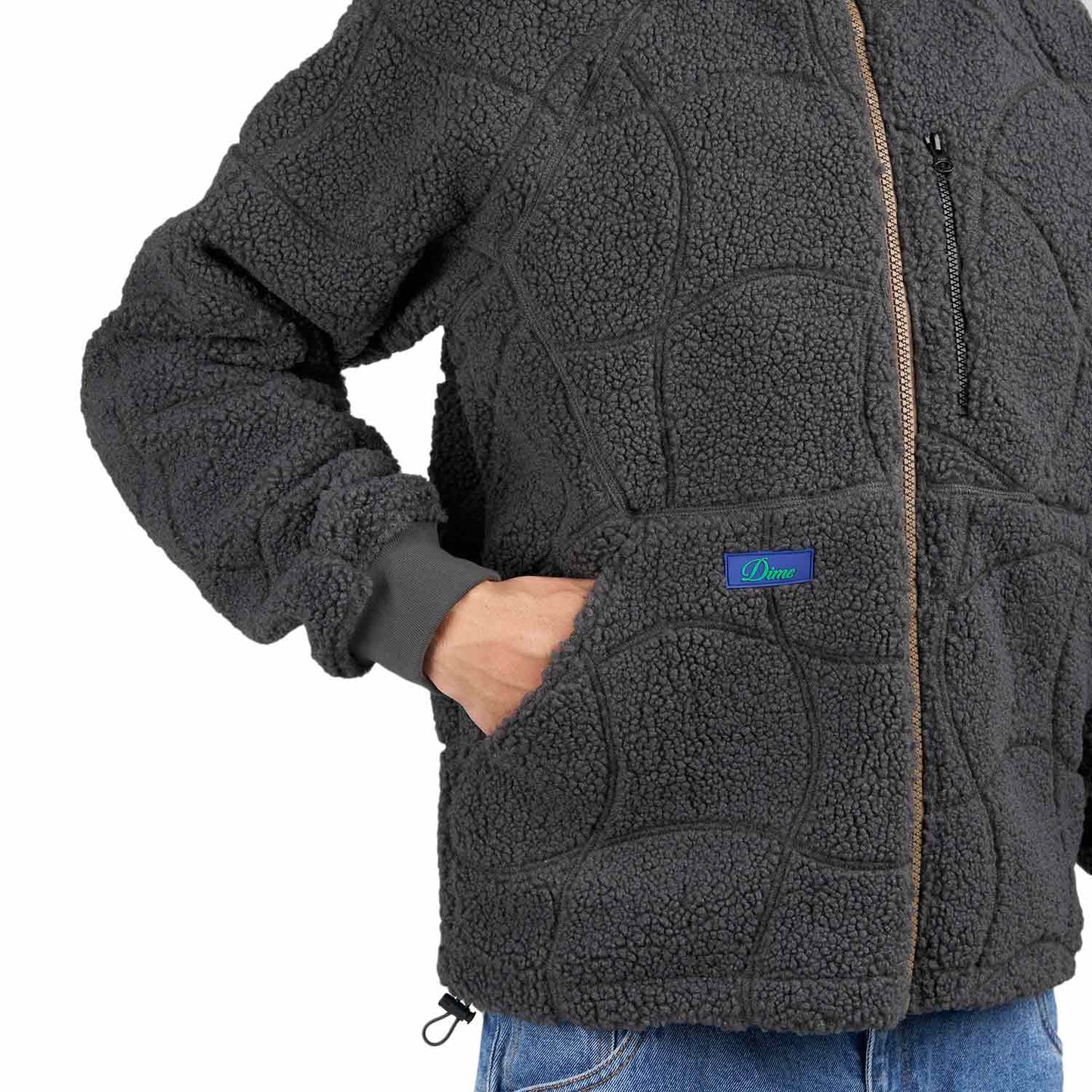 Dime Coverstich Sherpa Fleece (Grau)  - Allike Store