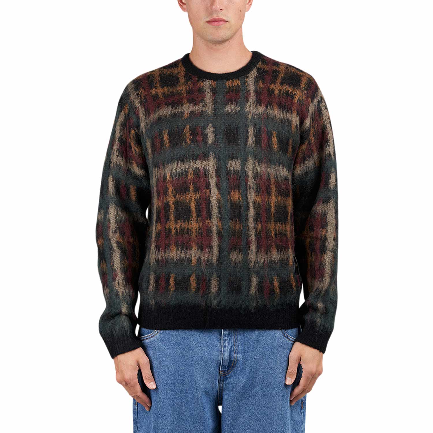 Dime Plaid Mohair Knit (Multi)  - Allike Store