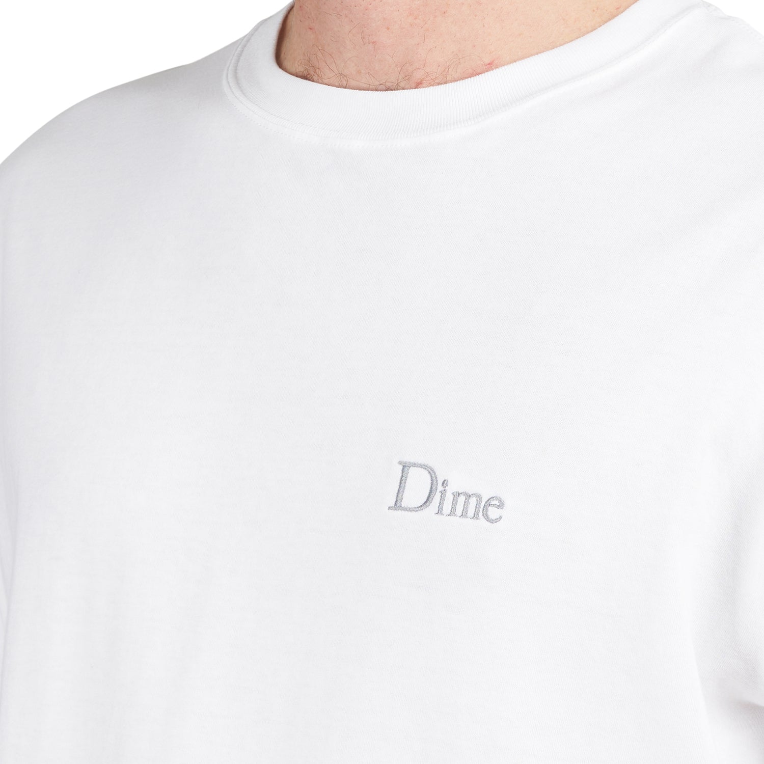 Dime Classic Small Logo T-Shirt (White)