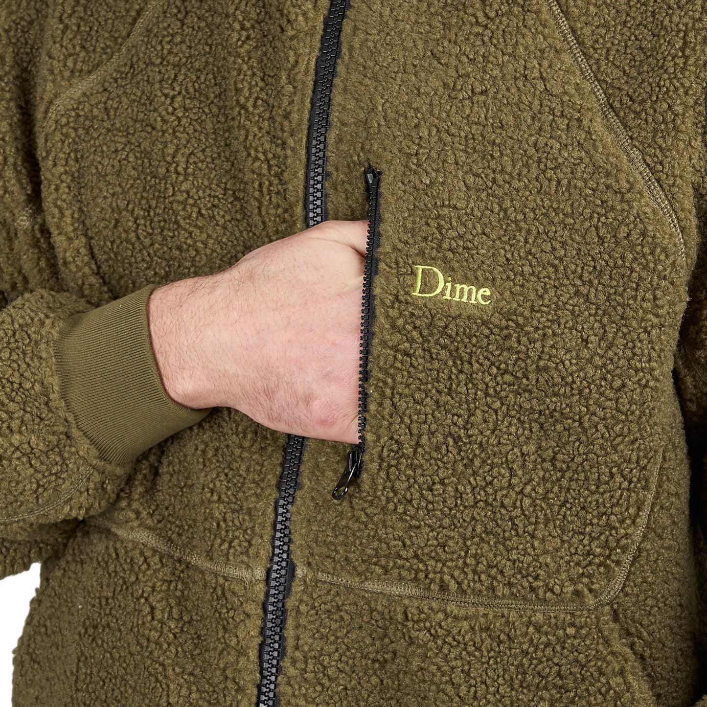 Dime Polar Fleece Sherpa Zip (Braun)  - Allike Store