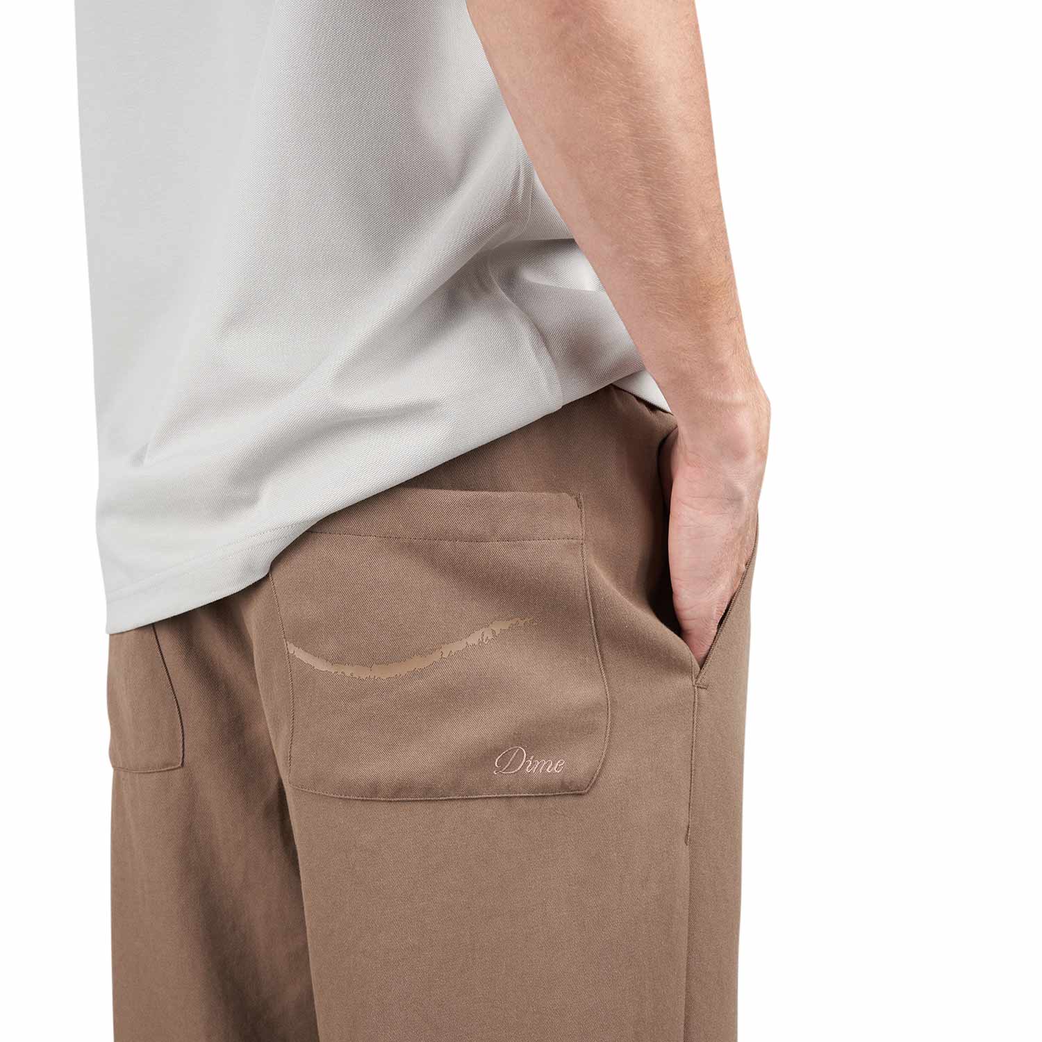 Dime Pleated Twill Pants (Braun) - Allike Store