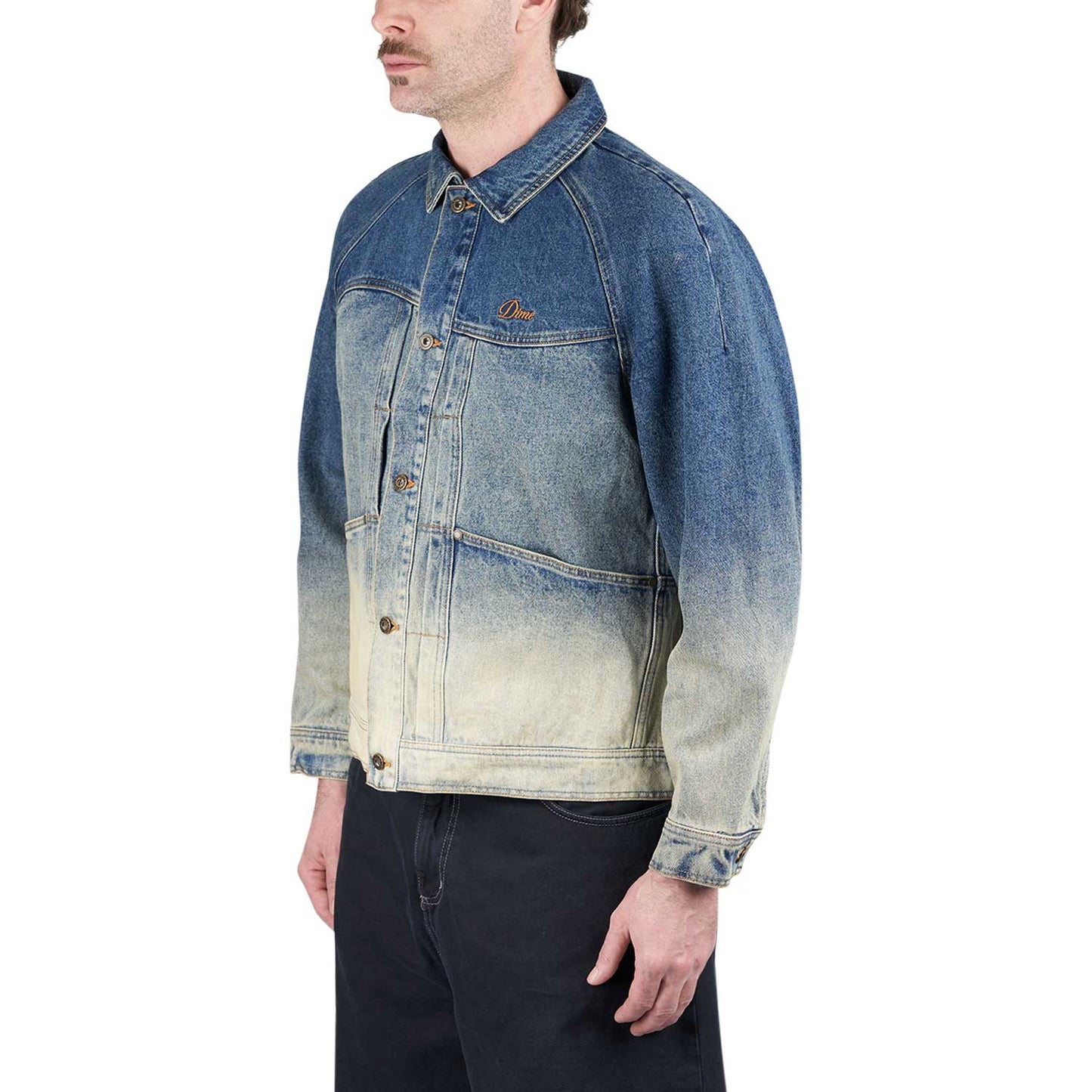 Dime Denim Jacket (Blau / Weiss) - Allike Store