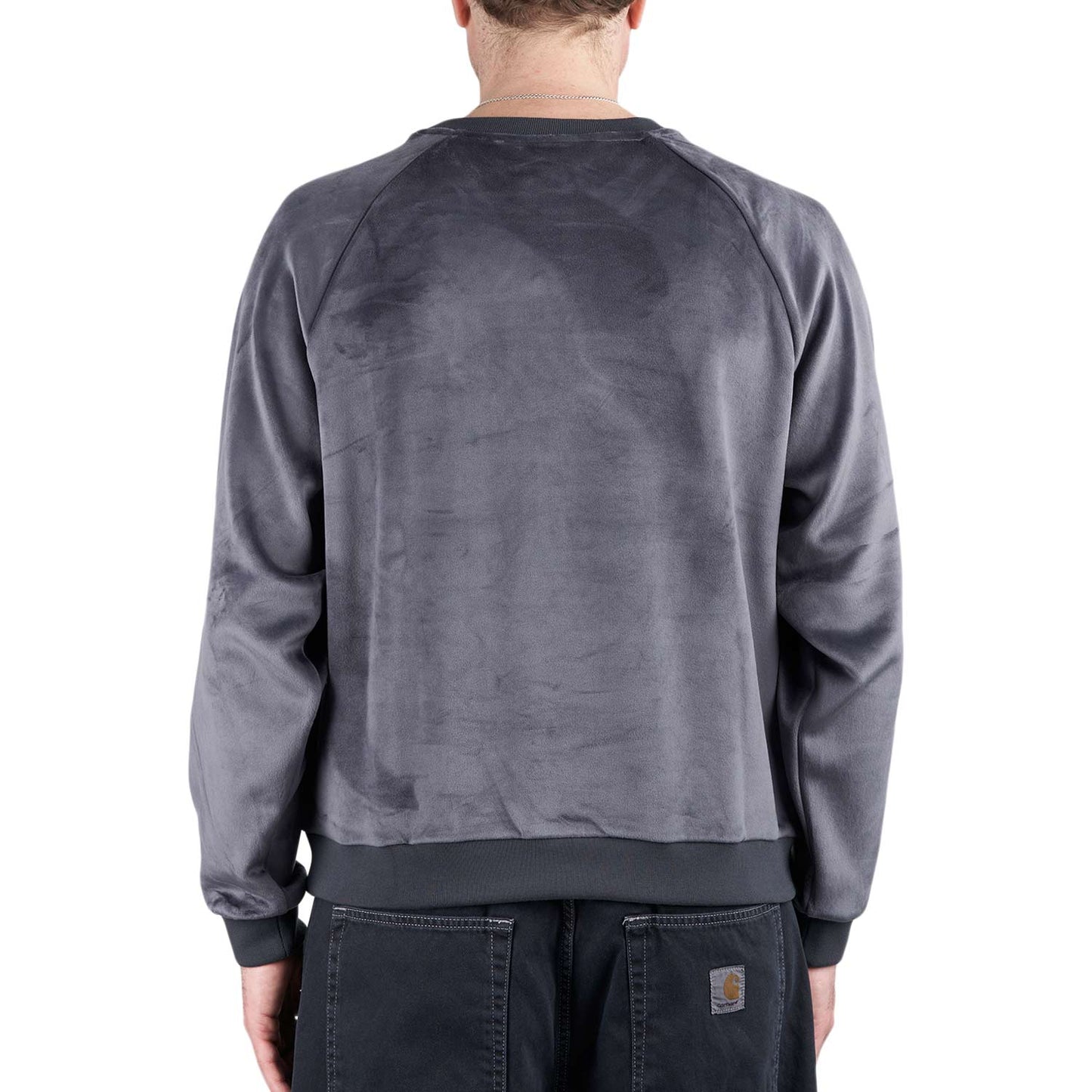 Dime Cursive Velvet Crewneck (Grau) - Allike Store