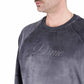 Dime Cursive Velvet Crewneck (Grau) - Allike Store