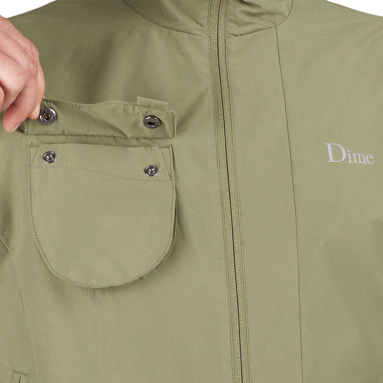 Dime Hiking Zip-Off Sleeves Jacket (Olive)