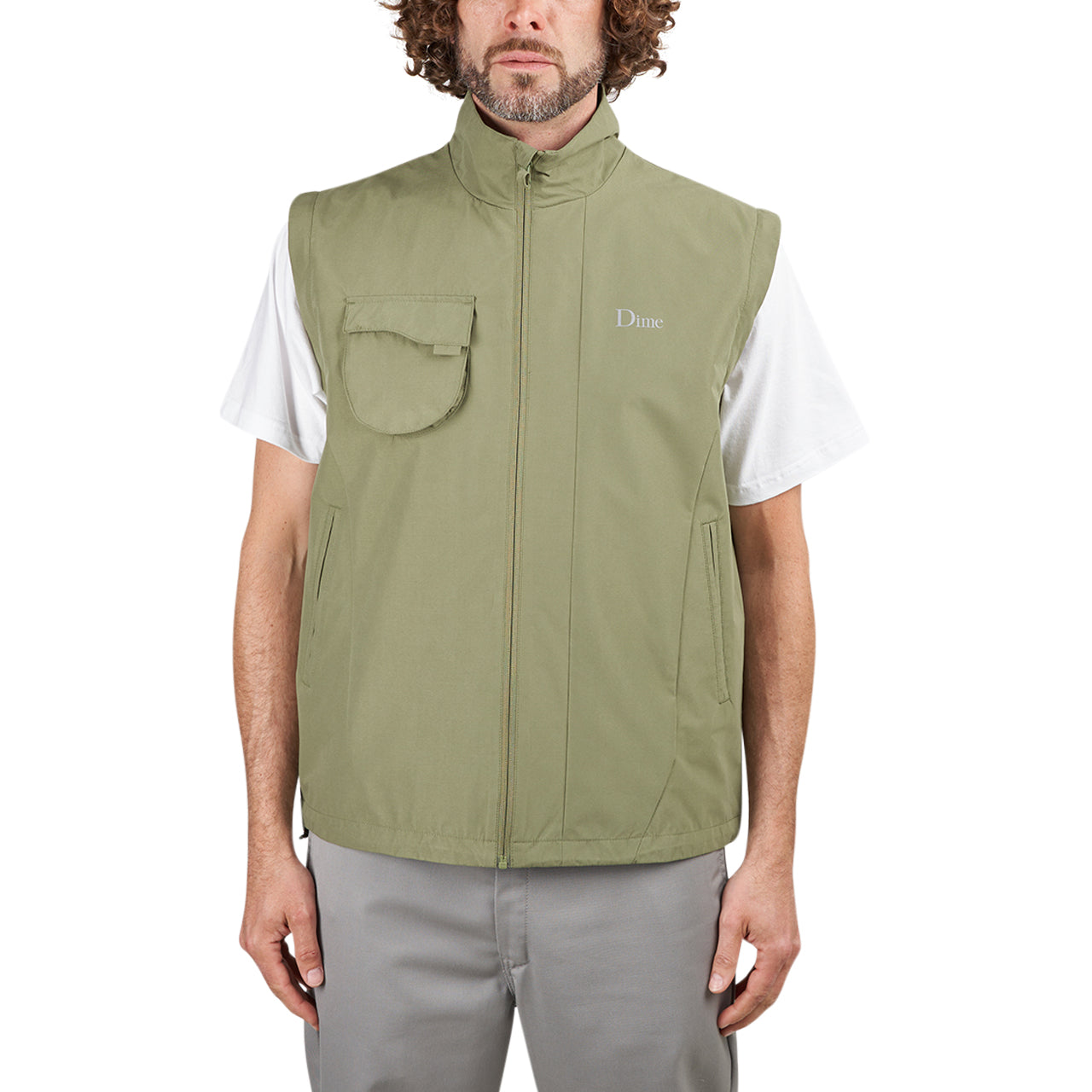 Dime Hiking Zip-Off Sleeves Jacket (Olive)