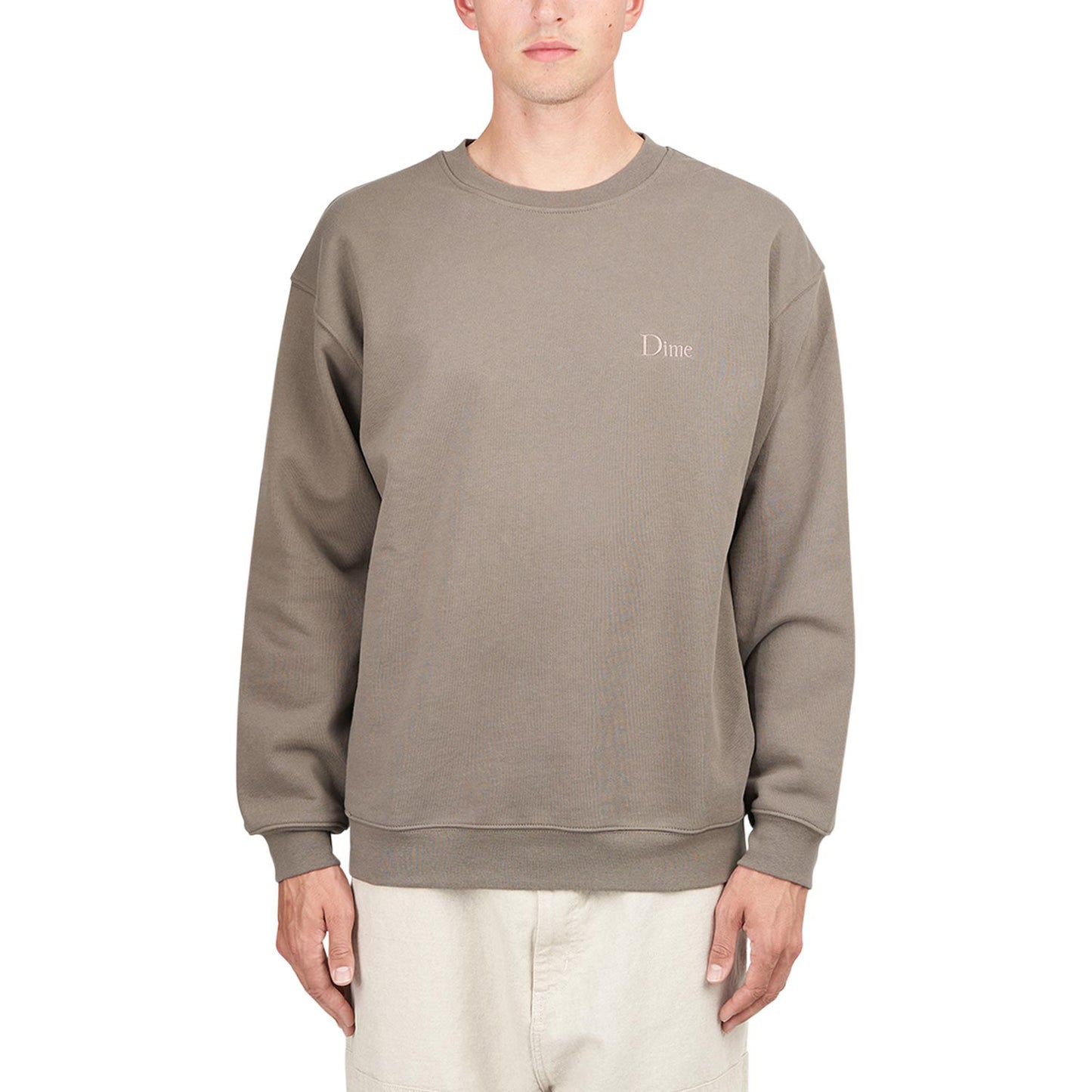 Dime Classic Small Logo Crewneck (Braun)  - Allike Store