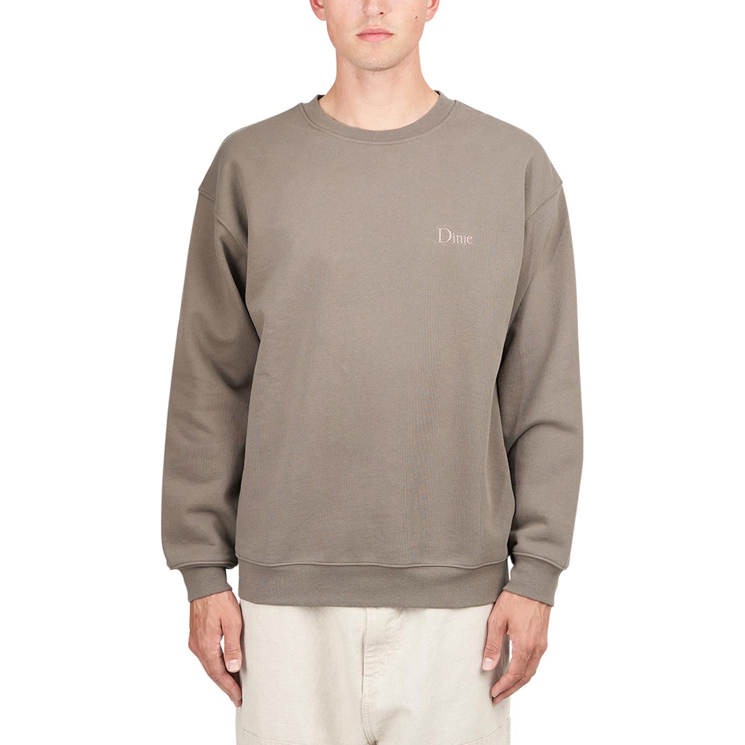 Dime Classic Small Logo Crewneck (Braun)  - Allike Store