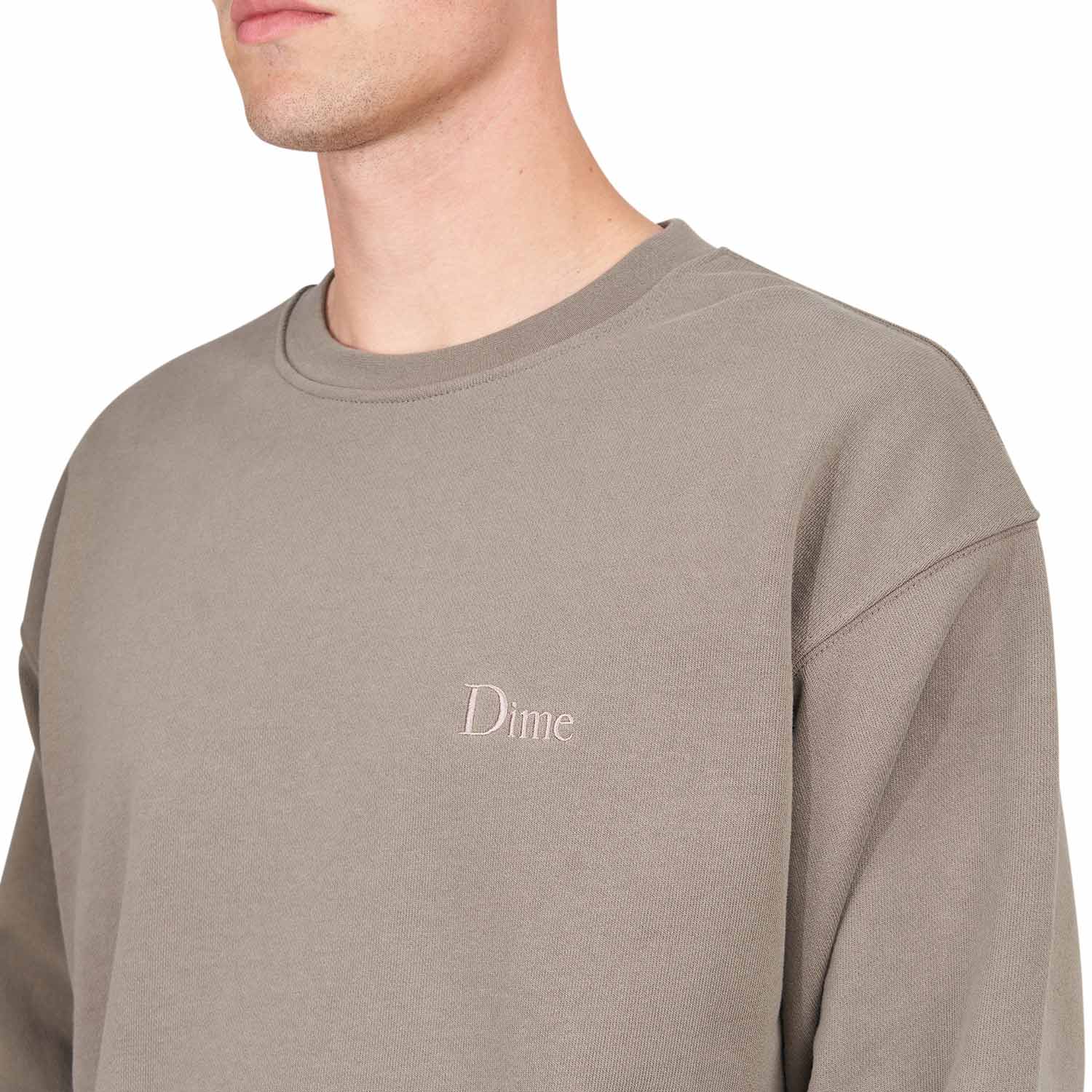 Dime Classic Small Logo Crewneck (Braun)  - Allike Store