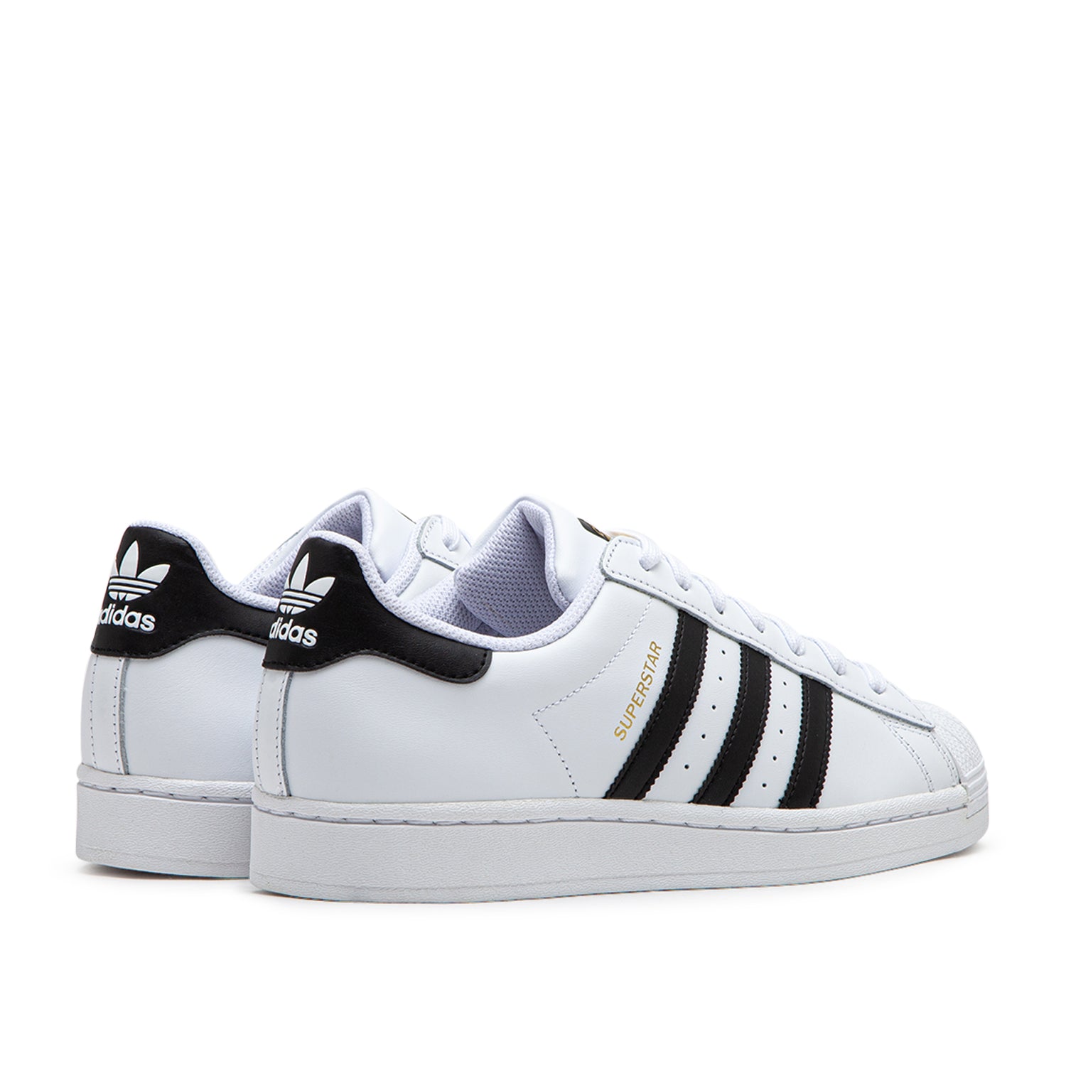 Adidas superstar black outlet and white size 4