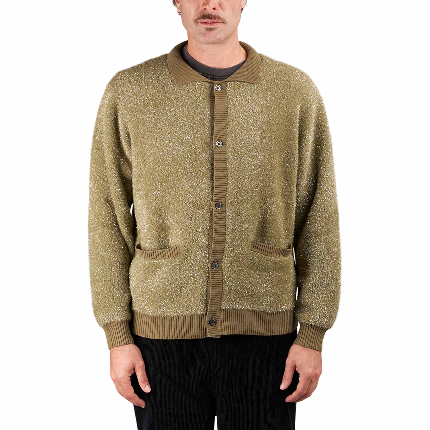 Fucking Awesome Big Night Out Cardigan (Olive)  - Allike Store