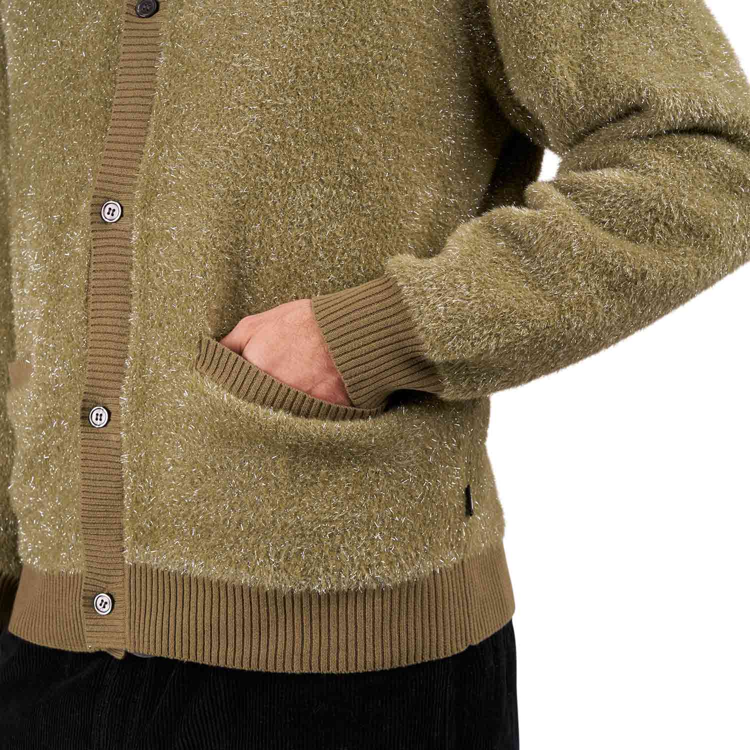 Fucking Awesome Big Night Out Cardigan (Olive)  - Allike Store