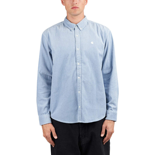 Carhartt WIP L/S Madison Cord Shirt (Blau)  - Allike Store