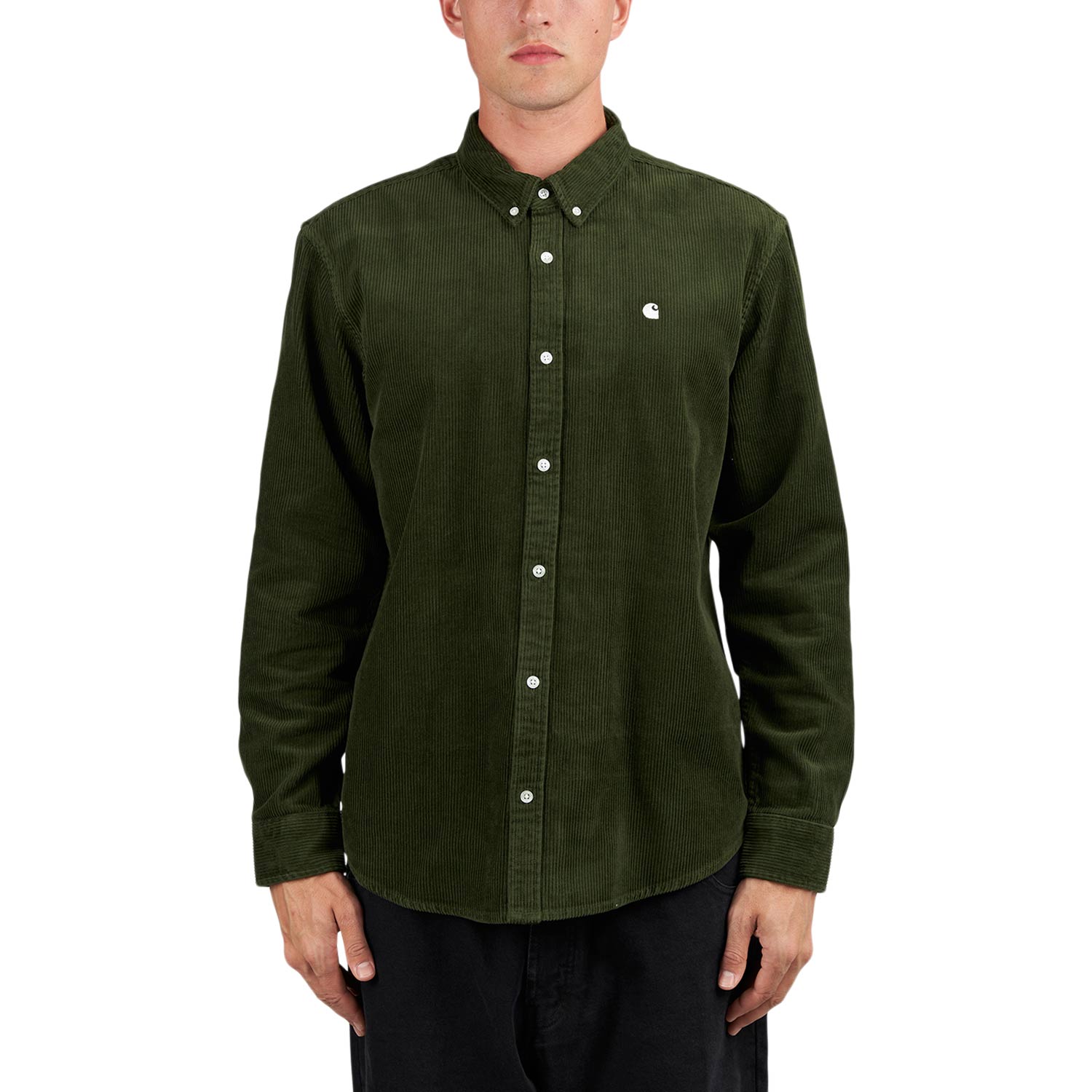 Carhartt WIP L/S Madison Cord Shirt (Dunkelgrün)  - Allike Store