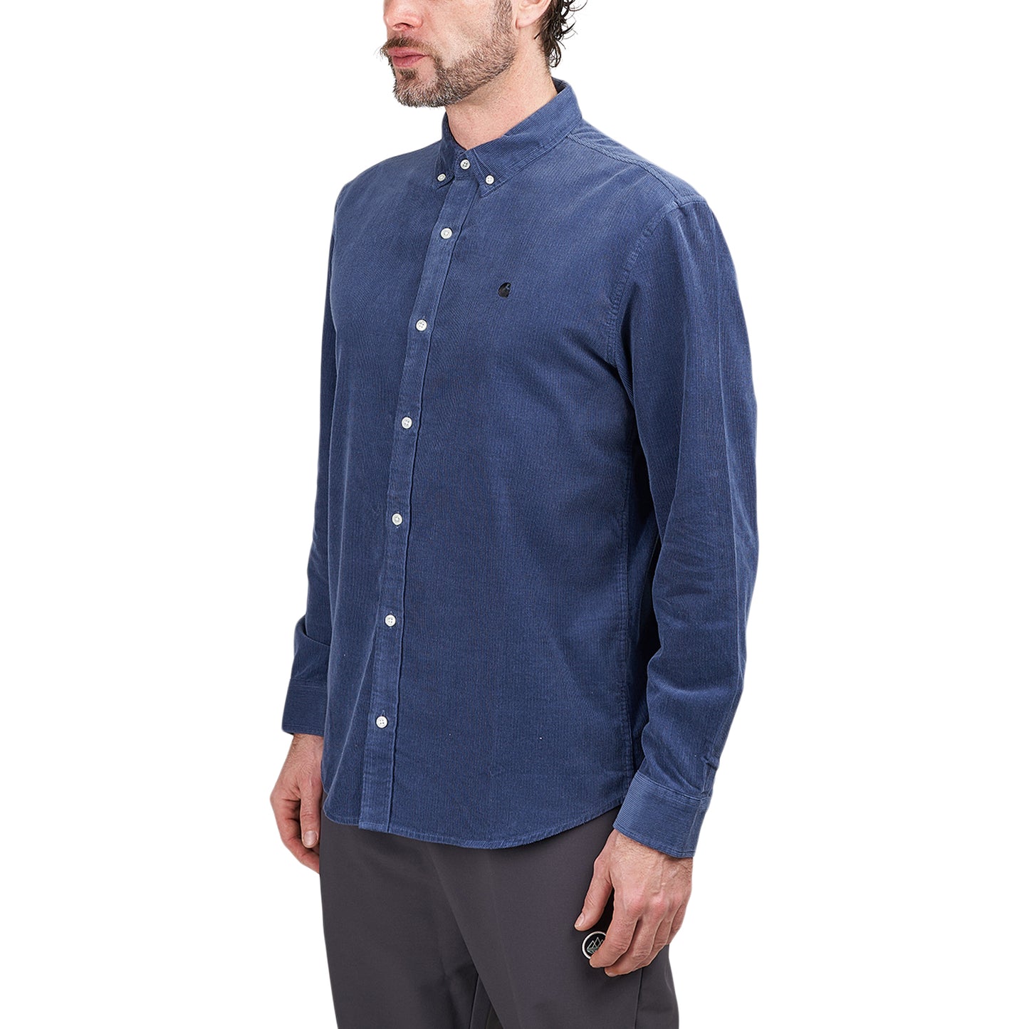 Carhartt WIP L/S Madison Fine Cord Shirt (Blau)  - Allike Store