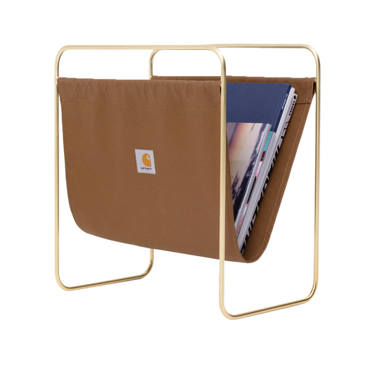 Carhartt WIP Canvas Magazine Stand (Brown / Gold)