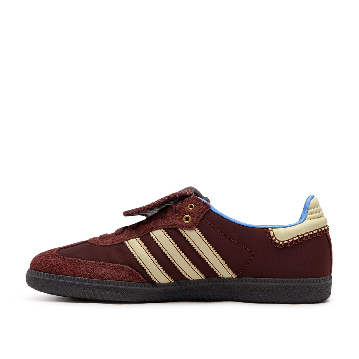 adidas x wales bonner nylon samba (burgundy / beige / blue)