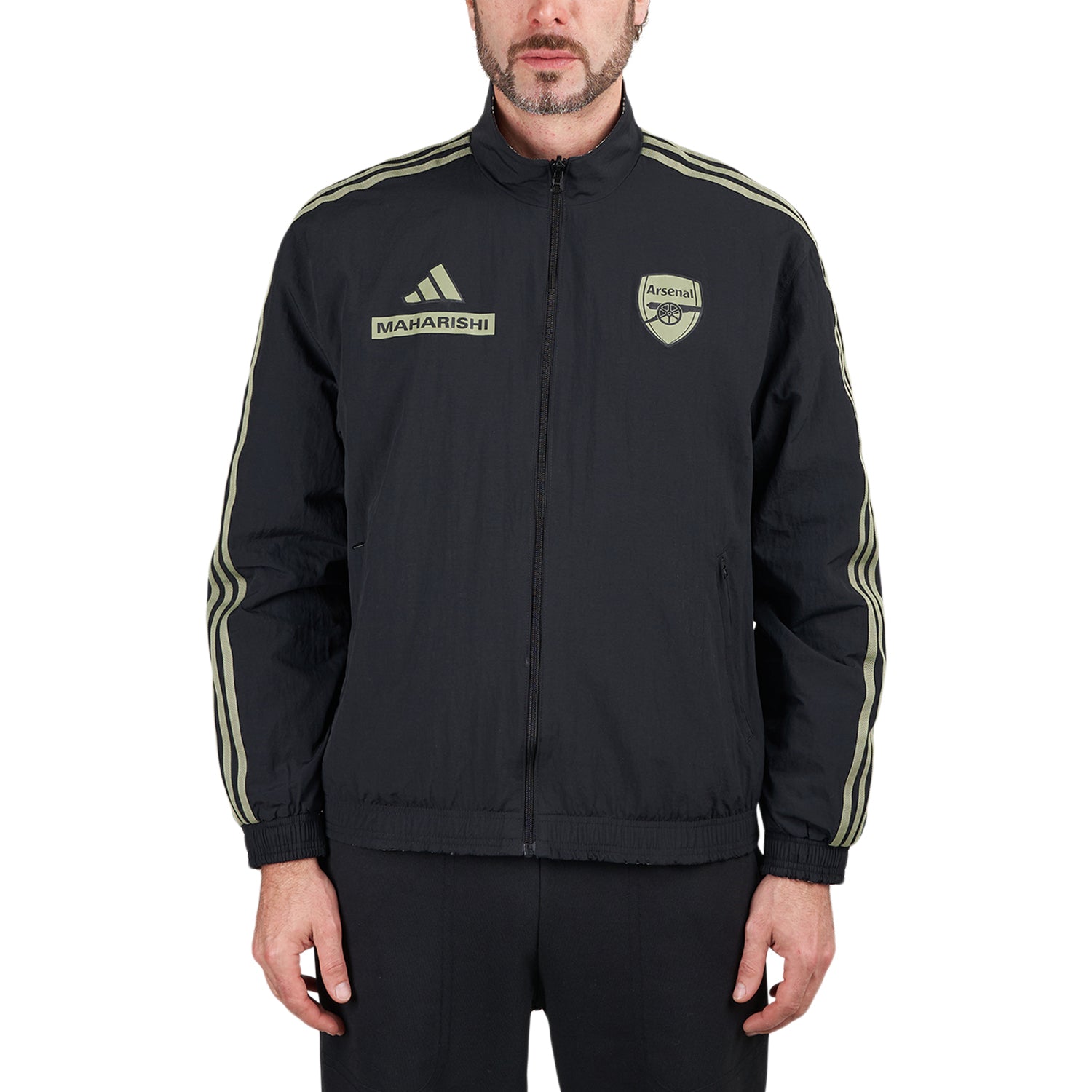 adidas x AFC x Maharishi Anthem Jacket (Schwarz / Hellgrün)  - Allike Store