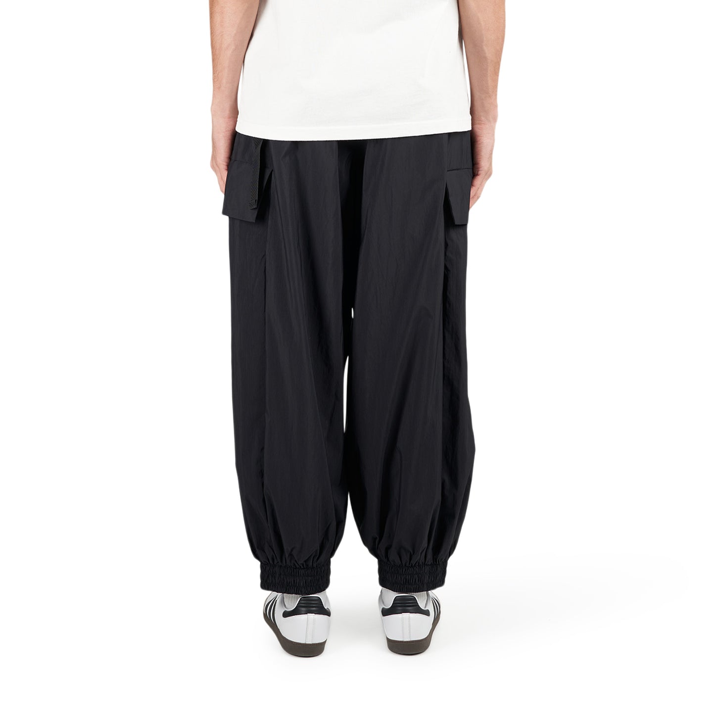 Y-3 Allover Print Nylon Shell Pants (Black)