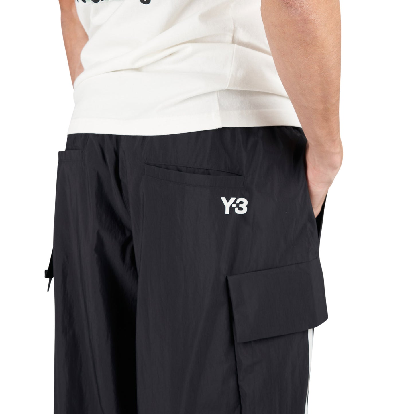 Y-3 Allover Print Nylon Shell Pants (Schwarz) - Allike Store