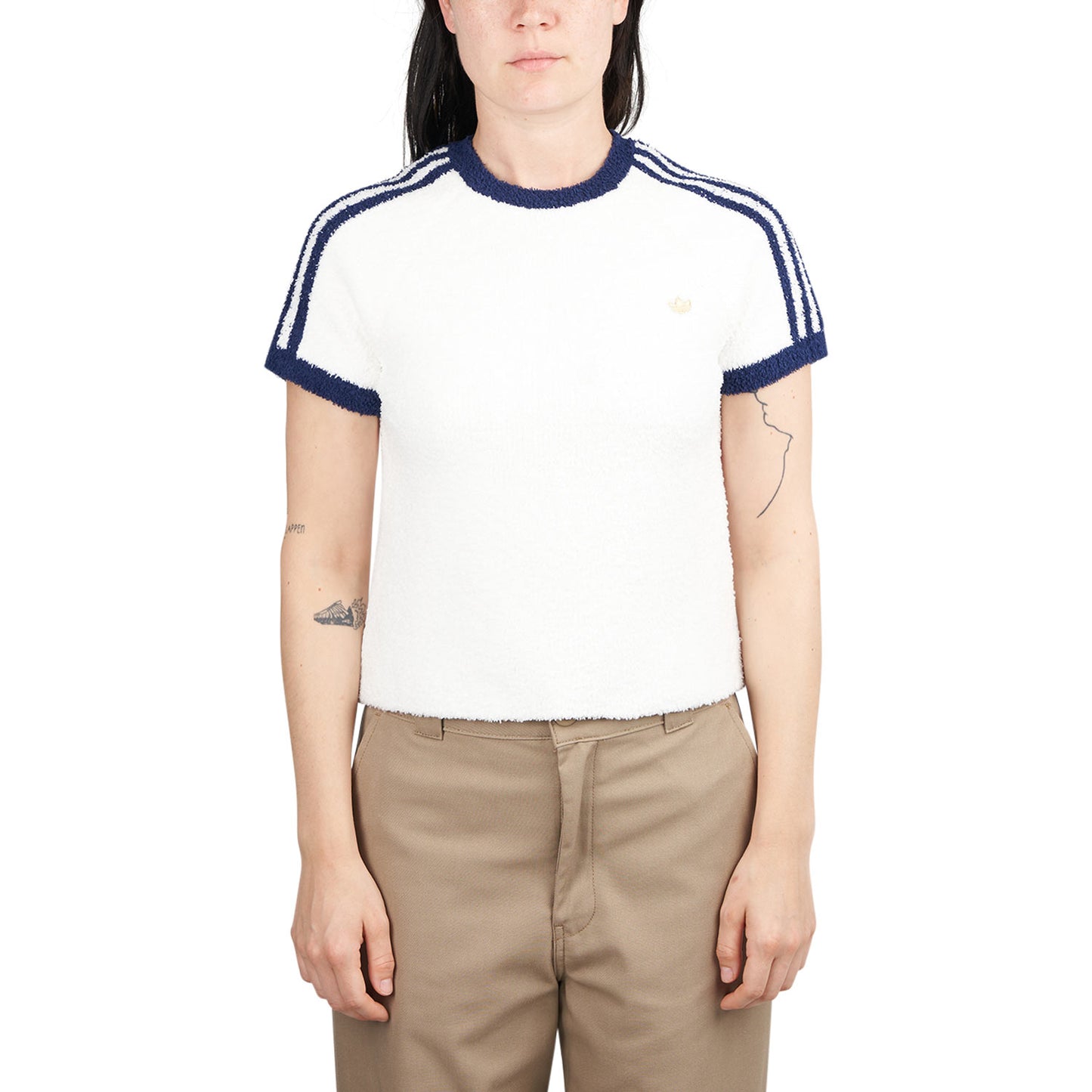 adidas Knit T-Shirt (Weiß / Blau)  - Allike Store