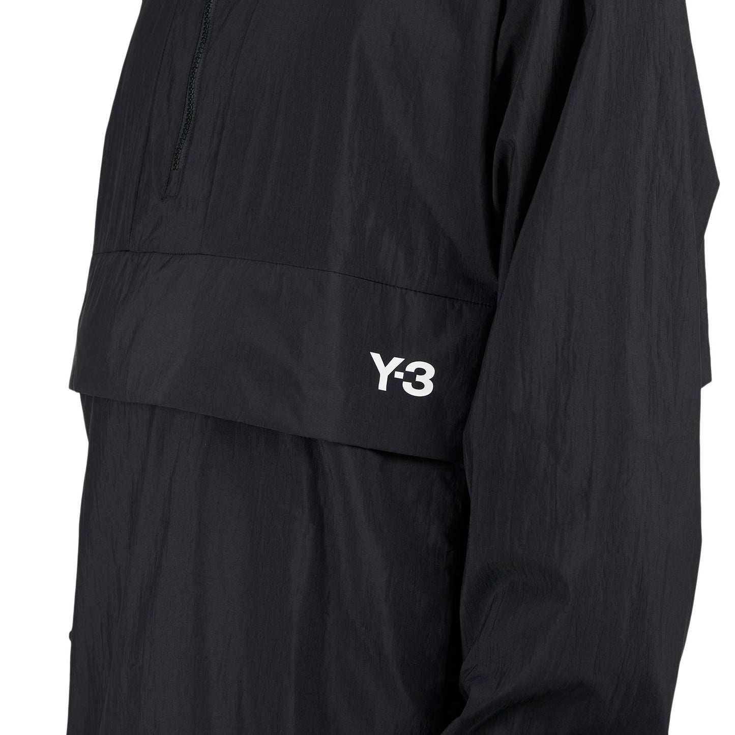 Y-3 3-Streifen Nylon Shell 1/2 Zip Jacket (Schwarz) - Allike Store