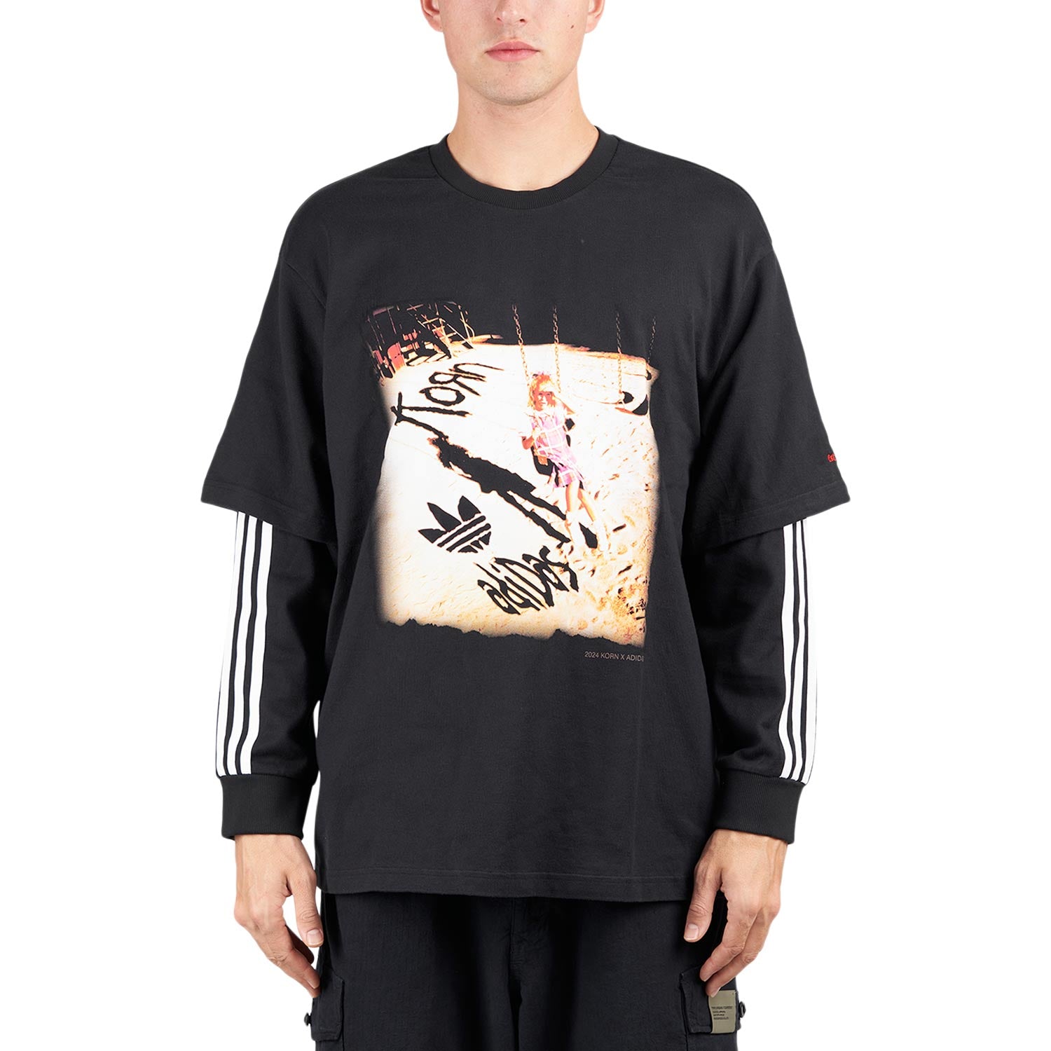 adidas x KORN Long Sleeve Tee Schwarz Weiss JG1338 Allike Store