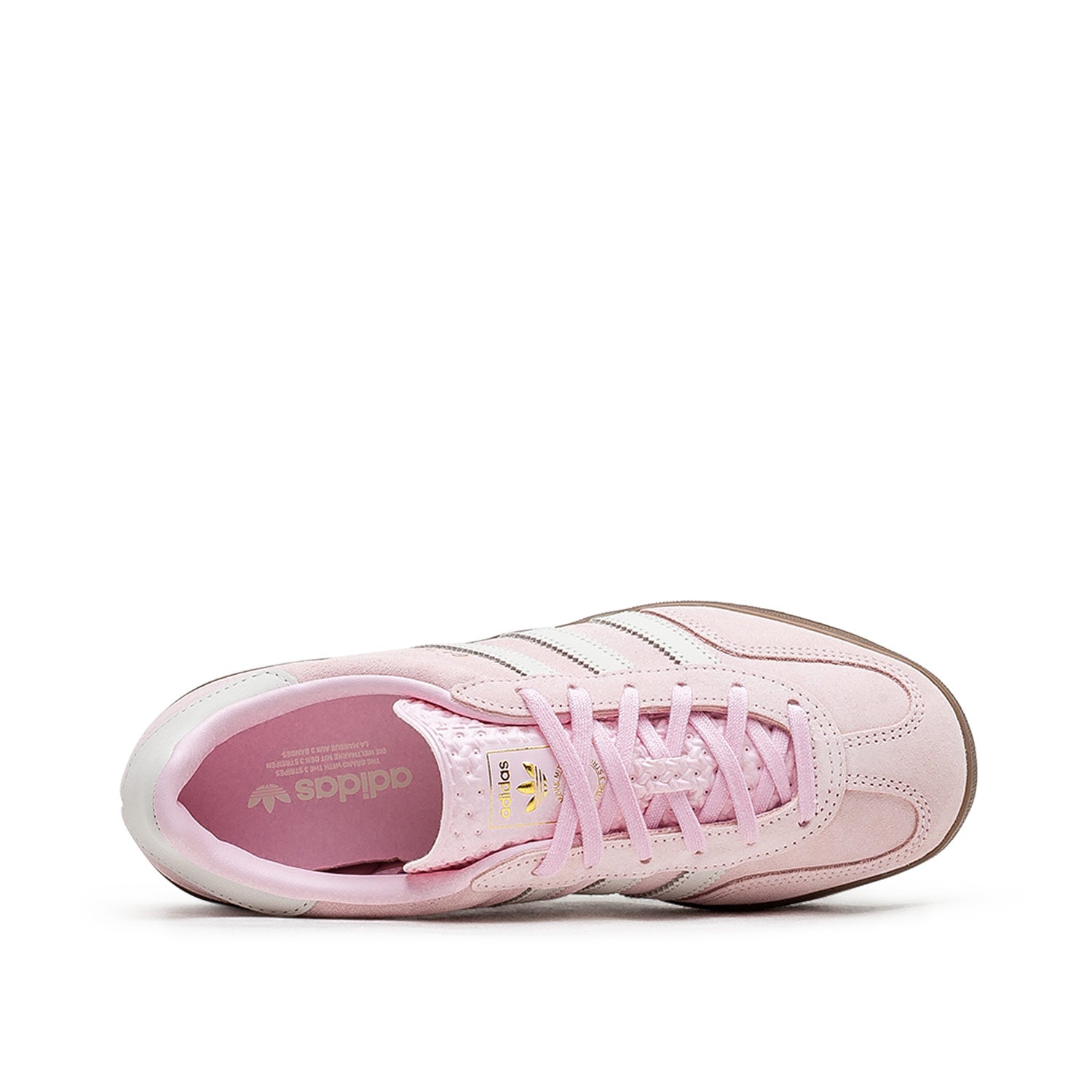 Shoes Discount Adidas Gazelle White Pink Stripes Adidas WMNS