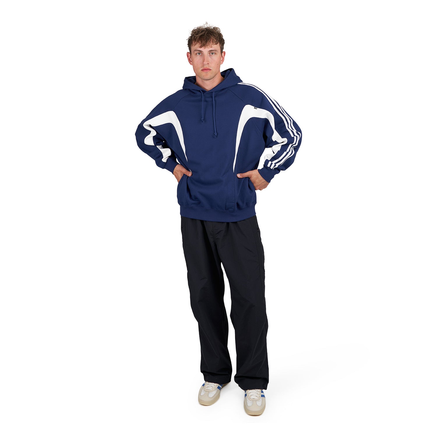 Y-3 Cutline Hoodie (Blau / Weiss) - Allike Store