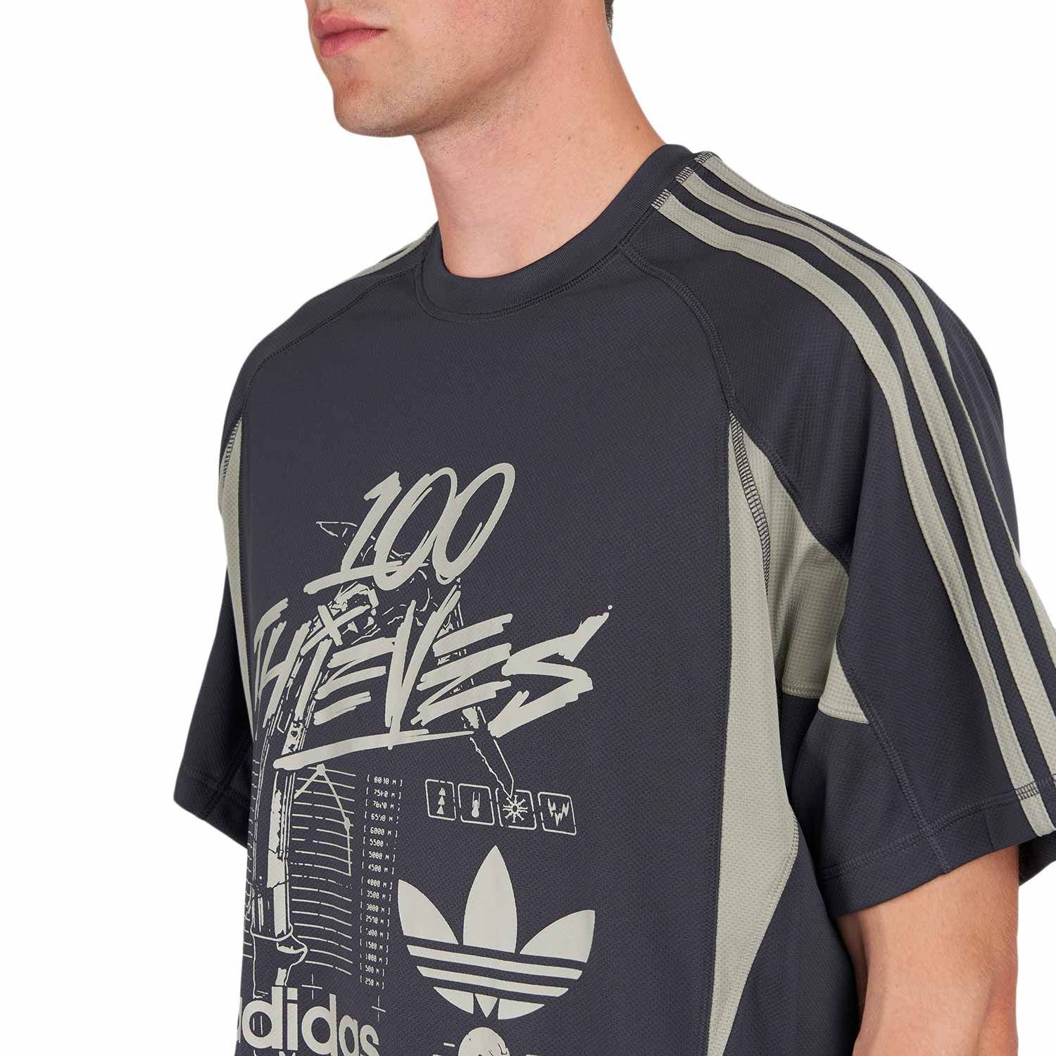 adidas x 100 Thieves T-Shirt (Grau) - Allike Store
