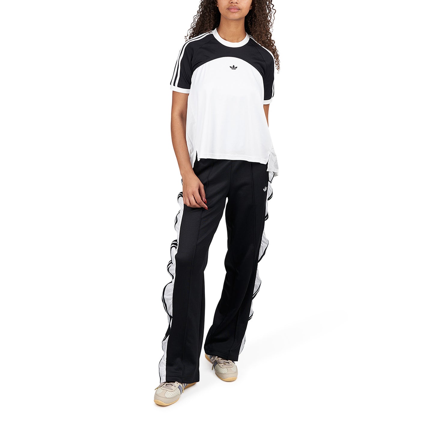 adidas WMNS Cali Tee (Schwarz / Weiss) - Allike Store