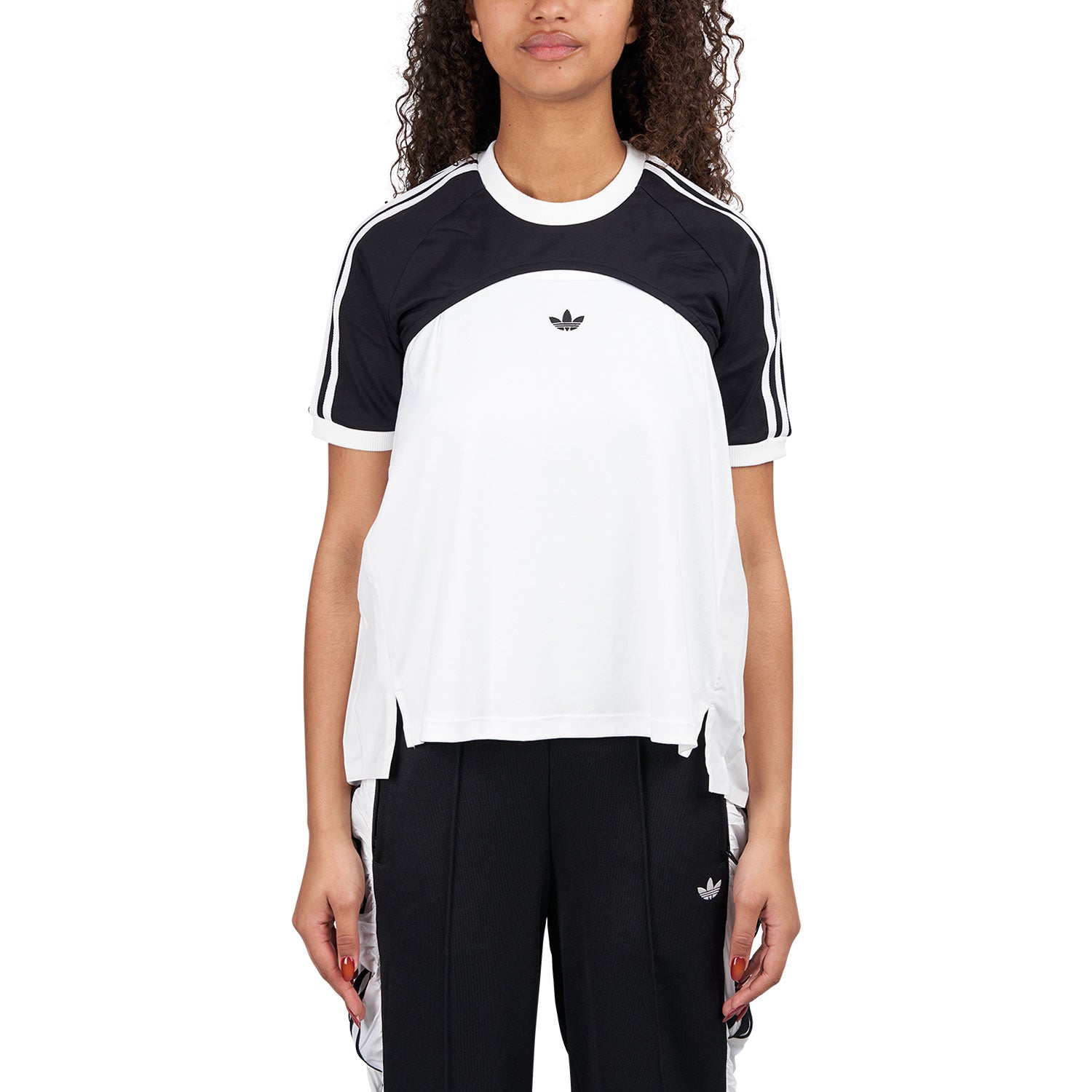 adidas WMNS Cali Tee (Schwarz / Weiss) - Allike Store