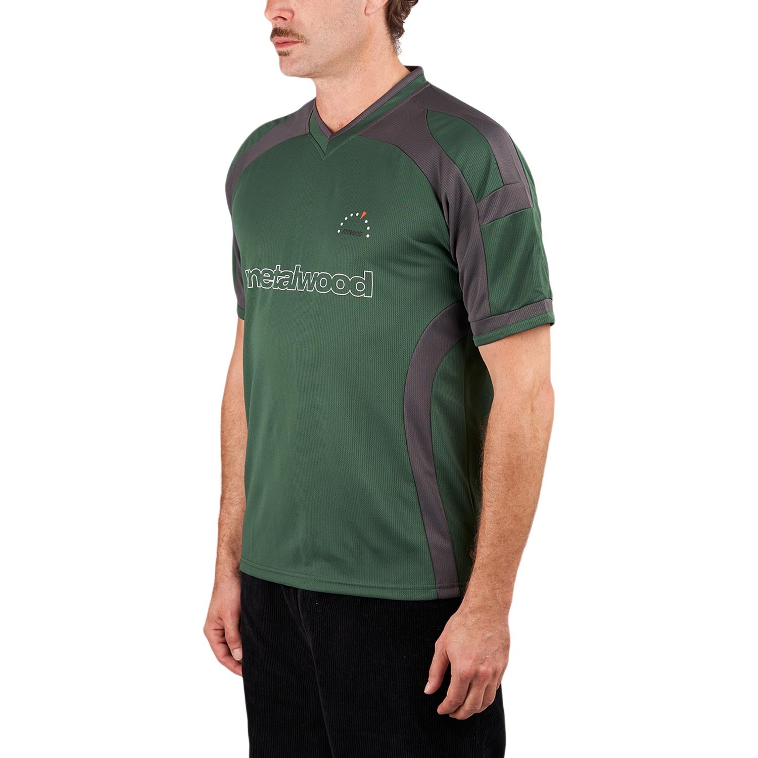 Metalwood Paneled Jersey (Grün)  - Allike Store