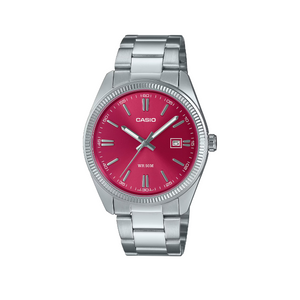 Casio MTP-1302PD-4AVEF (Silber / Rot)  - Allike Store