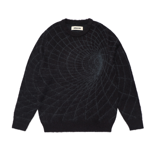 metalwood Wormhole Shaggy Sweater (Black/ Green)